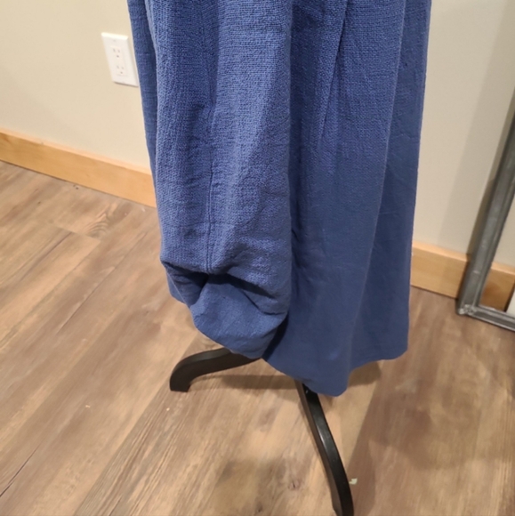 Lands Downunder GAUZY 100% COTTON BLUE Womens Size S. Italy lagenlook maxi skirt - Picture 4 of 9